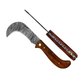 3860. laguiole artisan Serpette Damas élégance 10 cm Rosewood Handle