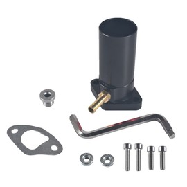 VCUJSUC CNC Intake Pipe Inlet Manifold For VM24 PWK24 Carburetor For Predator 212cc 196cc 6.5hp GX160 GX200 CT200U BT200X KT196 MB165 MB200 Engine Mini Bike Go Kart Black
