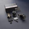 STARPY Black Door Knobs, Pismo Door Knob with Lock, Privacy