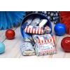 Food, Friends & Fireworks Party Mini Chocolate Candy Bar Sticker