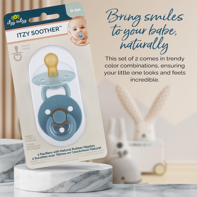Itzy Ritzy Natural Rubber Newborn Pacifiers (Set of 2) –