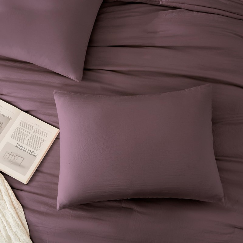 WRENSONGE Full Size Comforter Sets - 3 Pieces Deep Purple