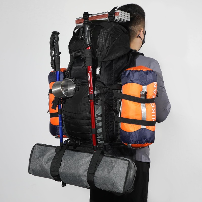 LibSkyln Hiking Backpack, 90L Camping Backpack, Water Resistant Lightweight Outdoor