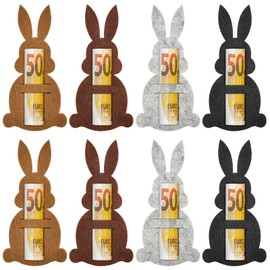 DIELIANHUA 8 Pieces Packaging Money Gift Easter, Easter Money Gift Felt, Gift Packaging for Easter, Ideal for Packaging Easter Note Gifts, Made of Felt, Funny Easter Decoration