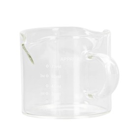 Taza Medidora de Café de Vidrio de 75 Ml con Asa Taza de Vaso de Chupito de Espresso Mango Resistente Al Calor Jarras de Medición de Onzas de Escala Transparente para Vino Leche Café Líquido