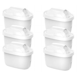 6 PCS Universal Replacement Water Filter Cartridge for Purifier Water Pitcher, White Color