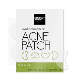 GREIGHT BRAND PRODUCTS pimple patches for face - (40 Count) acne patches Hydrocolloid for Covering Zits and Blemishes Zits and Breakouts with - Vegan, Cruelty Free, Carbonfree (40 PATCHES)