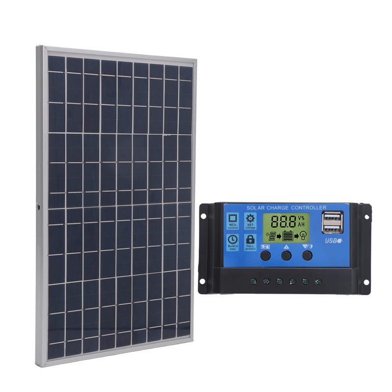 Solar Panel 10W 12V Polycrystalline IP65 Waterproof Portable 30A Solar