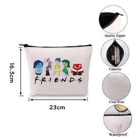 Cartoon Inside O Emotion Gift All The Feelings Characters Zipper Pouch Makeup Bag (Friends Inside O CA)