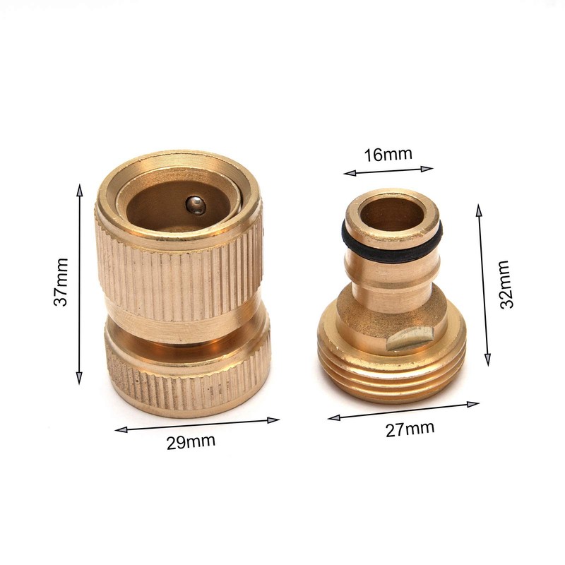 Gardena Coupling Solid Brass Quick Coupling 3/4 Inch Gardena Hose