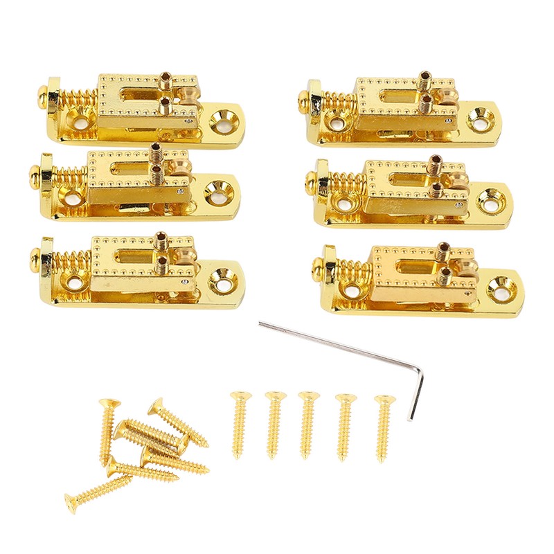 Electric Guitar Split Bridge Saddle Roller Ball String Plate Metal