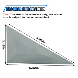5PCS Triangle Contour Squeegee Car Window Tint Tools - Small Squeegee Card Scraper Vinyl Wrap Tool Kit - Corner Squeegee Window Tint Squeegee for Car Wrap Film Installation Application (Grey)