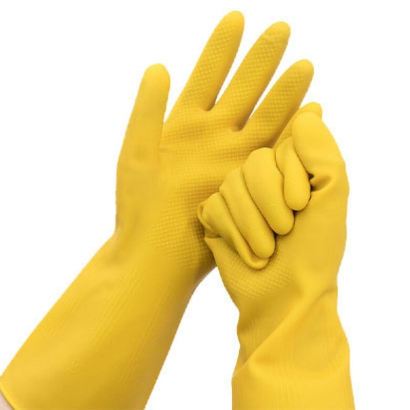 HOMESHOPA Household Rubber Gloves, 1 Pair Yellow Extra Thick Cleaning