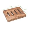 NATUREHOME Olive Wood Soap Dish Pure Organic Wood Bowl Square