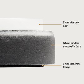 12" Drum Practice Pad, Silicone — Medium Rebound and Controlled Volume for Speed, Power and Precision, Classic Logo, 2-YEAR WARRANTY