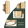 Cargifak 2-Light Wall Light, Brass Gold Wall Sconce, Indoor Up