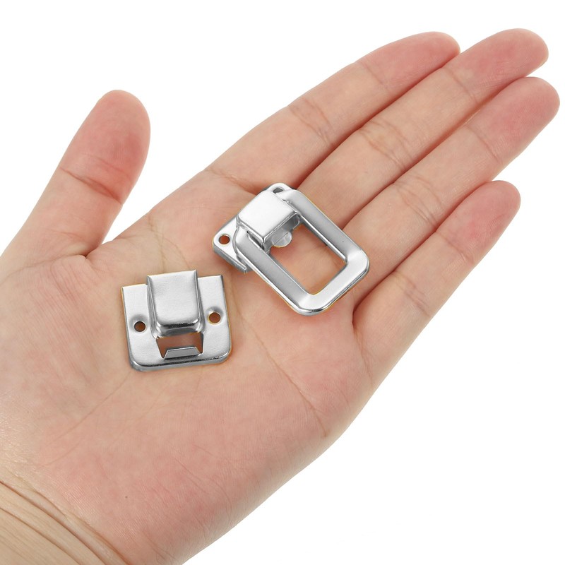 PATIKIL トグルキャッチロック 1.4" x 0.9" 12個入り メタルバックルハスプロックラッチク ラスプ 宝石ボックス 木製ケース