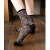 Women's Short Cotton Blend Socks Art Floral Retro Flowers All