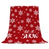 YeeJu Christmas Large Throw Blanket Twin XL Size Red White