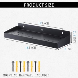 MorningRo 32 Holes Screwdriver Organizer Metal Screwdriver Holder Wall Mount Tool Organizer with 3 Types Rhombus Holes, Stores up to 32 Screwdrivers, Tool Storage Rack for Workshop, Garage, Home