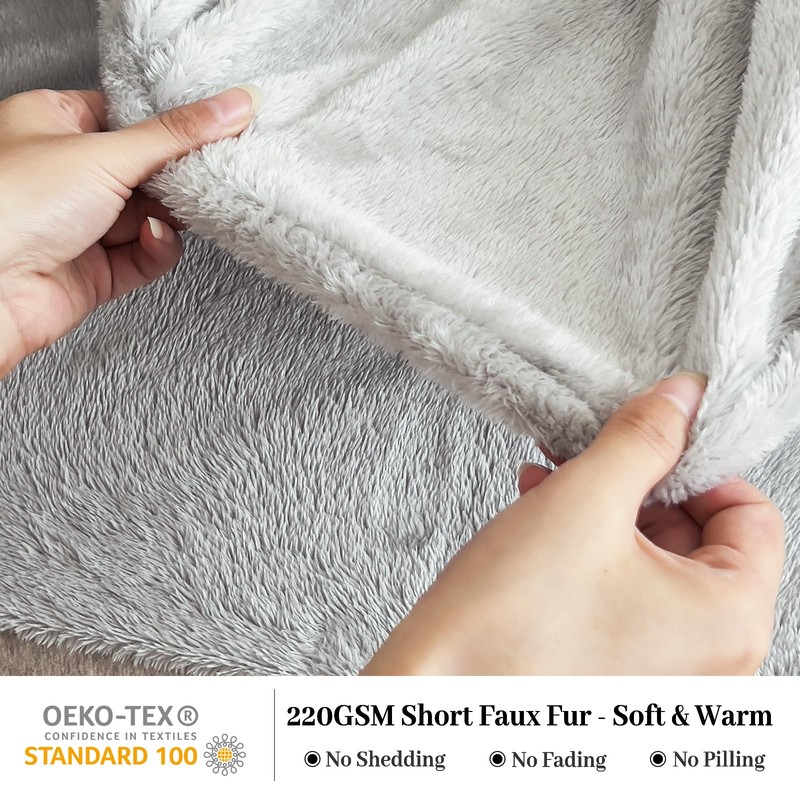YIYEA Fleece Fitted Sheet Full Size, Ultra Soft Faux Fur
