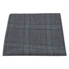King & Priory Dark Grey & Green Check Pocket Square,