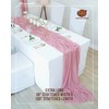 2pc 13ft Cheesecloth Table Runner Dusty Rose 35 x 160