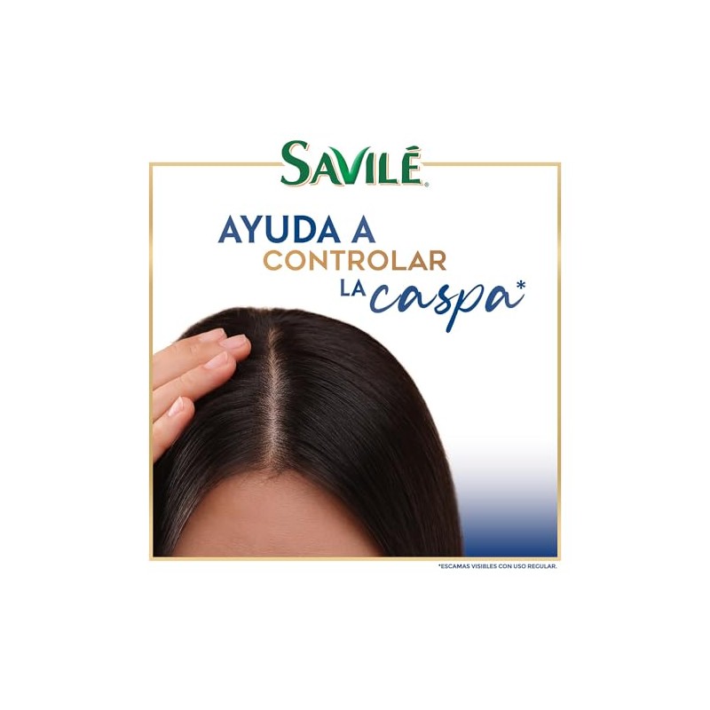 Savilé Shampoo Menta y Eucalipto, Blanco, 1000 ml