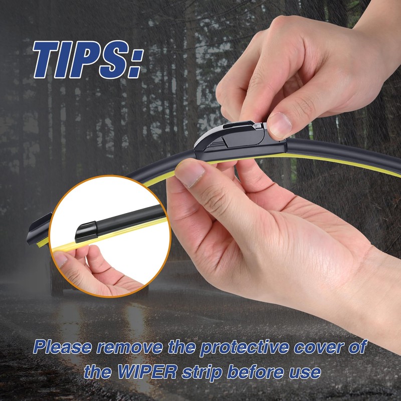 Silicone Wiper Blades 22 inch 2 Pack Replacement for 2024-2009