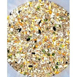 Wisconsin Made Chicken Duck Rooster Bird Feed Food 7 Scratch Grains Pellet Oyster Shell Omegas  - 15 Ounces