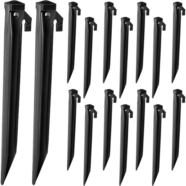 6 Pieces Plastic Inflatable Stakes+6 Peies Cords 8.7 Inch Inflatable