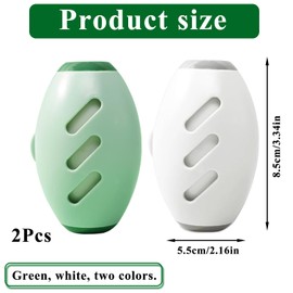 2Pcs Reusable Lint Roller For Clothes, Washable Lint Roller, Portable Clothes Roller Sticky, Super Sticky Lint Rollers Ball for Plush Hair, Clothes Ball Remover, Dust (Green+White)