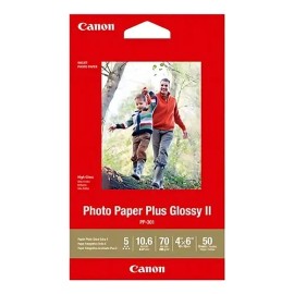 Papel Fotografico Canon Plus Glossy Ii 4x6 100 Hojas Pp-301 Color Blanco                                                                              