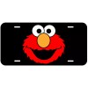 Elmo Black Aluminum Car License Plate