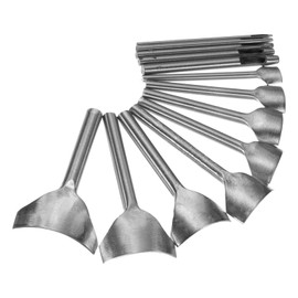 QUARKZMAN 14pcs Leather Punch, 10mm-50mm Arc 1mm-5mm Slotted, Leather Cutter Bow Curve, Belt End Cutter, Carbon Steel Punch Tool of Strap, Purse and Bag