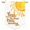 Here Comes The Sun Little Darling Canvas Banner for Baby