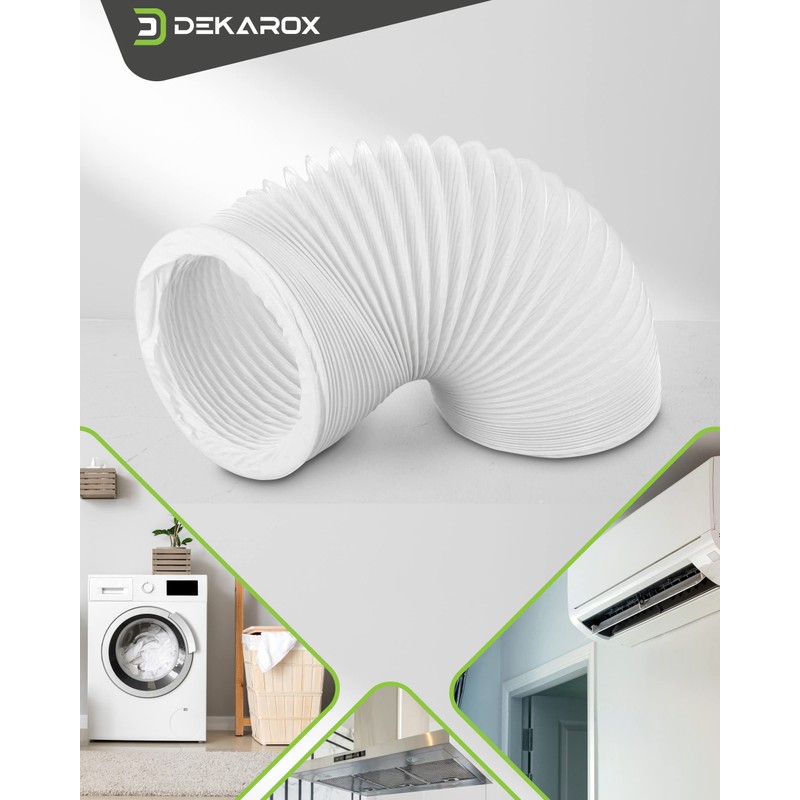 DEKAROX 1.5 m PVC Exhaust Hose Diameter 100/102 mm Flexible