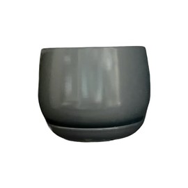 New 5" D Charcoal Gray Potbelly Shape Plant Planter Pot with Attached Saucer
