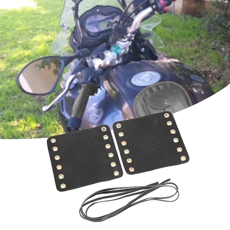Motorcycle Hand Grip Cover Fiber Simulated Leather Anti Slip Retro