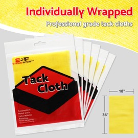 S&F STEAD & FAST Tack Cloth, 12-Pc, Heavy Duty High Density 28×24 Mesh, Tack Cloths for Removing Dust from Woodworking, Tighter Weave Large Tac Cloths 18" x 36", Wax and Silicone Free Tac Rags
