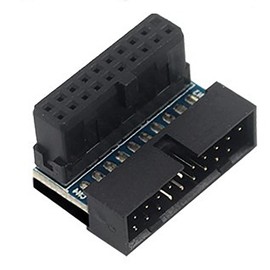 VOANZO 2PCS USB 3.0 20Pin Male to Female Extension Adapter for Desktops PC Mainboard