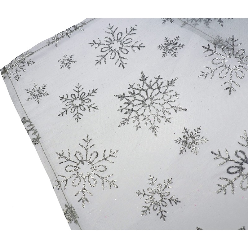 Davies Sheer Voile Christmas Table Runner - 150 X 32cm