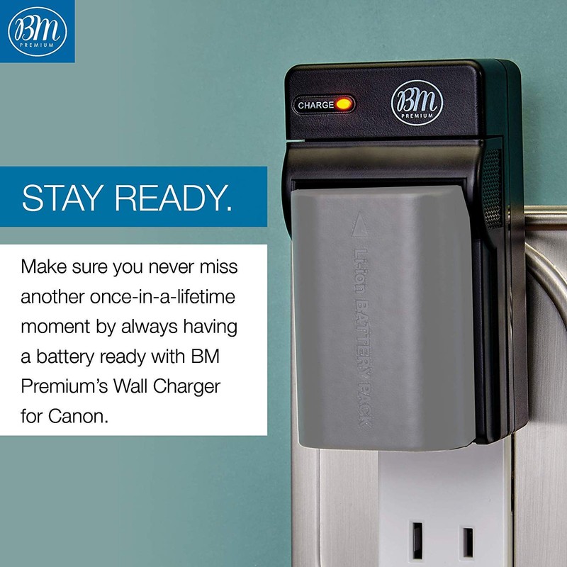 BM Premium LP-E6 Battery Charger for Canon XC10, EOS 60D,