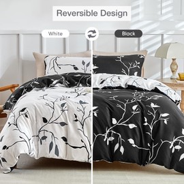 Lekesky Super King Duvet Set Bedding Set 3 Piece - Floral Style Super King Duvet Cover (1x Quilt Cover, 2x Pillowcase) Soft Microfier Super King Bedding Set 260x220 cm