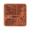 Miami Map Coaster by O3 Design Studio, 1 piece, Sapele