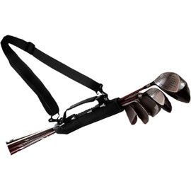 FINGER TEN Golf Club Bag Mini Lightweight for Men Women Ladies Kids with/Without Ball Pouch Pack, Portable for Driving Range Carrier Course Training Case (A Black)