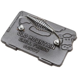 Old Mountain Pre Seasoned Cow Shaped Bacon / Grill Press, 7 Inch by 4-1/2-Inch