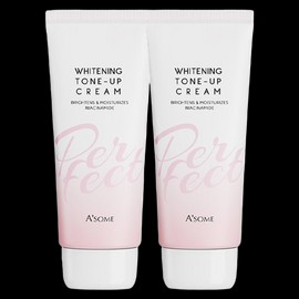 Asome Whitening Tone Up Cream Makeup Base Whitening Cream Large Capacity 100ml 2pcs / 화이트닝 톤업크림 메이크업베이스 미백크림 대용량 100ml 2개