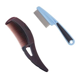 2 Stück Fine Tooth Dandruff Comb, Schuppenkamm, Kamm Hohlzahn-Haarbürste, Stainless Steel schuppenkamm, Stainless Steel Scalb Comb, Einfache Reinigung, für Kopfhautmassage und Schuppen