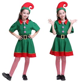 Christmas Elf Costume Children Boys Girls, Elf Christmas Costumes for Children, Elf Christmas Decoration Props Costume, Children's Dresses Carnival Masquerade Christmas New Year Cosplay Party